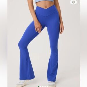 Aerie Real Me High Waisted Crossover Flare Legging